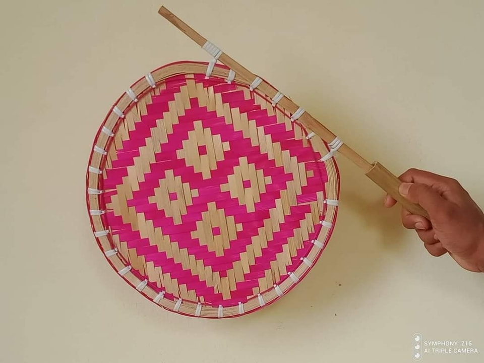 হাতপাখা লাল কালার (chb-027)