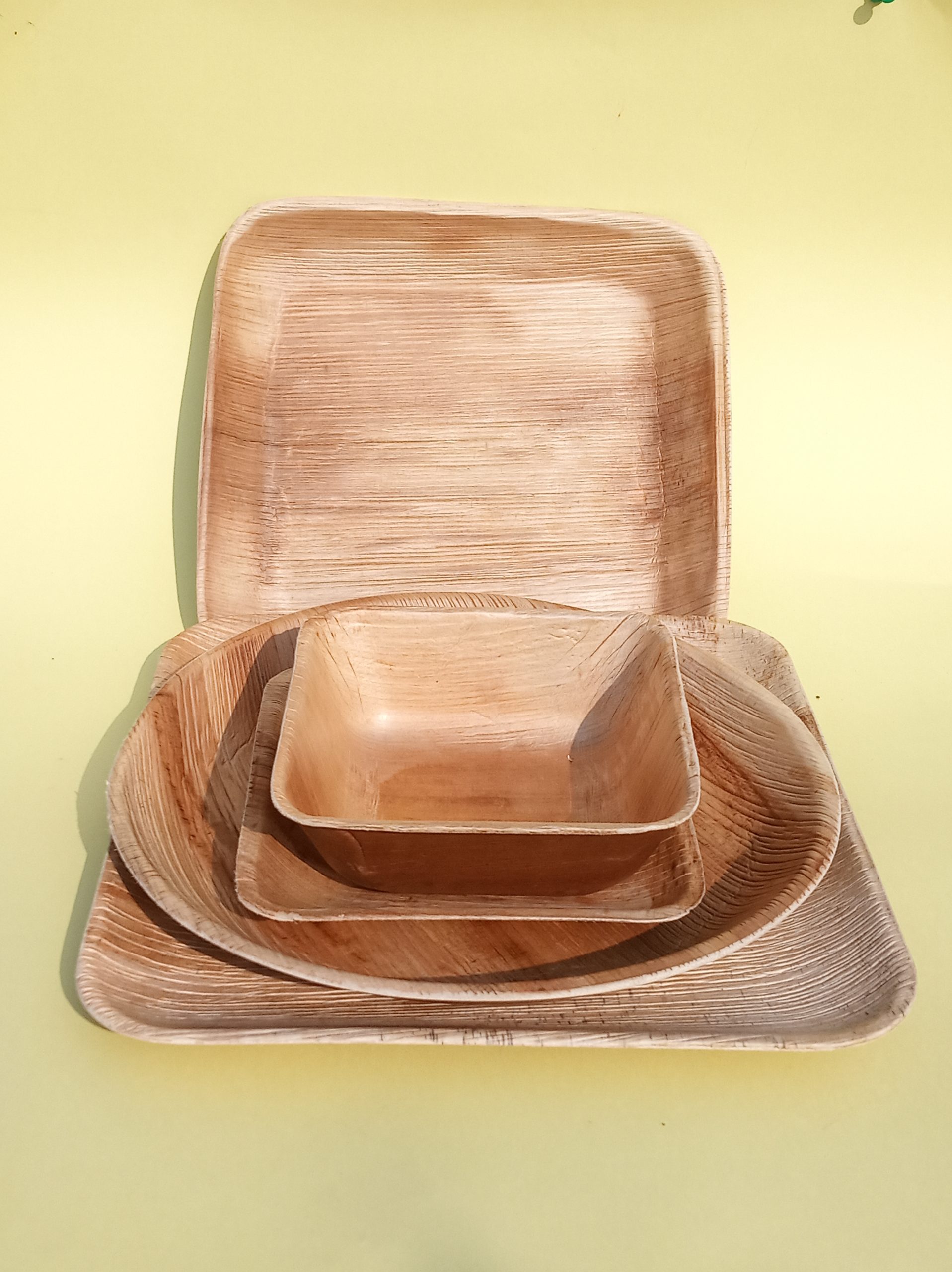 সুপারি গাছের খোলের প্লেট বাটি