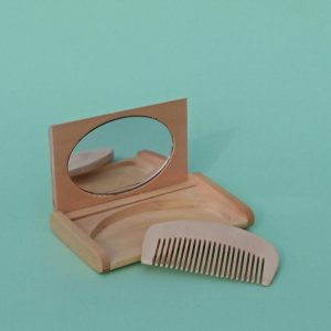 কাঠের আয়না+ চিরুনী (chw-011)