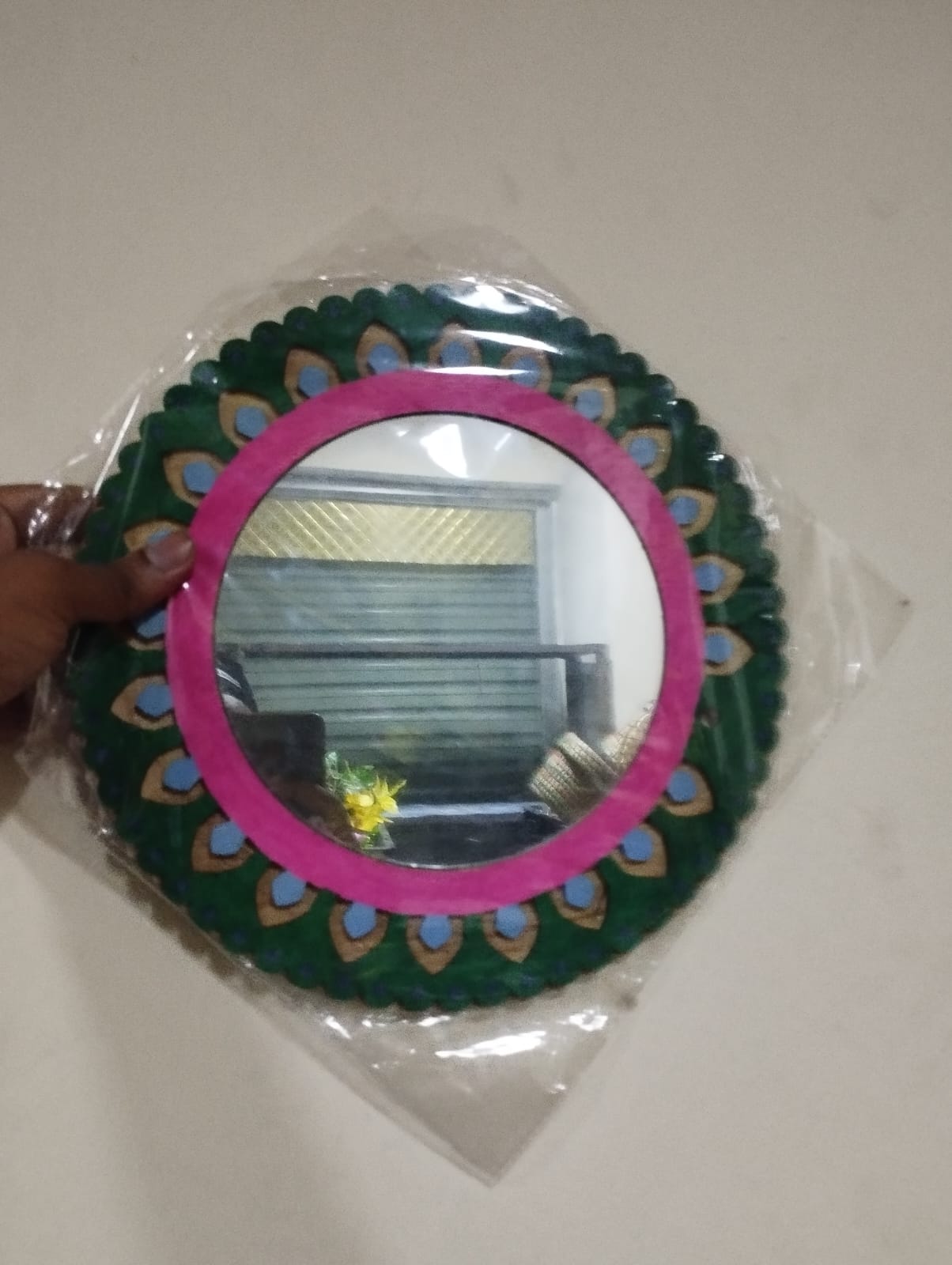 কাঠের কালারফুল আয়না (chw-091) - Image 3